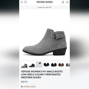 New Vepose Women's 911 Ankle Boots Size 11